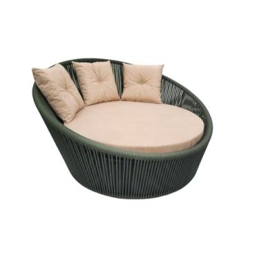 Imagem de Sofá Redondo Chaise De Corda Náutica em Aluminio