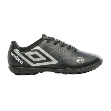 Imagem de Chuteira Umbro Orbit Jr Society Infantil Preto Cinza Branco