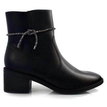 Imagem de Bota de Cano Curto Casual Feminina Ramarim Preto 24-59102