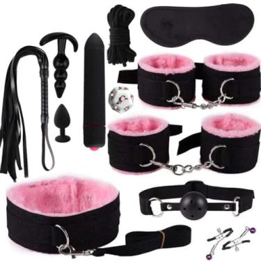 Imagem de Kit 12 Peças Casais Sexuais, Brinquedos Sensuais Adultos, Acessórios Eróticos, Algemas, Plug Anal, Jogo Sexual Erótico