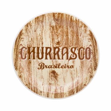 Imagem de Kit 2 Pratos Rasos Churrasco Yellow Amarelo Oxford® Ceramica 26cm