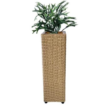 Imagem de Kit 2 Vasos De Planta Flor 50cm Grande Artesanal Sintético (Canela)