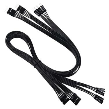 Imagem de COMeap Conector do painel frontal para placa-mãe Am4 Am5 AMD X670e Z790, cabo de extensão da placa mãe com plugue do painel frontal POWE LED+/-, HDD LED, Power SW, Reset SW, HD Audio, extensão USB