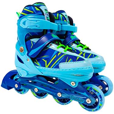 Imagem de Patins Inline Play Azul - Ajustável 34 á 37 - Unitoys
