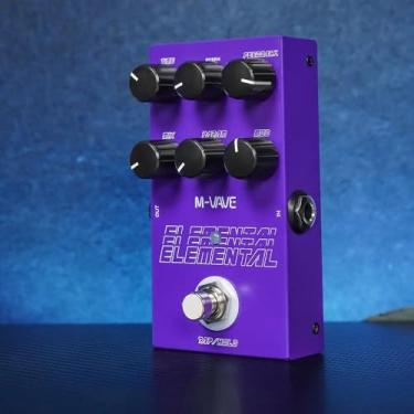 Imagem de M-vave Pedal de Delay Digital Elemental: 9 Efeitos de Atraso, Modos TAP/HOLD, Alimentação USB/DC 9V, Design em Ferro Roxo Resistente - Perfeito para Guitarra, Baixo e Performances ao Vivo