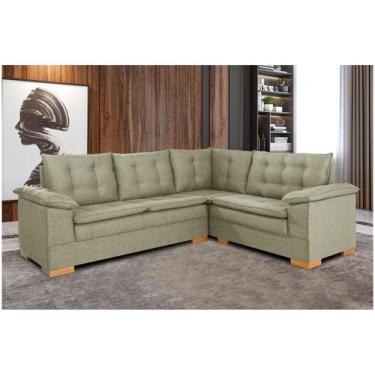 Imagem de Sofá de Canto 5 Lugares Veludo Ideale JW Estofados, Castor, 5