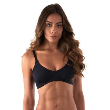 Imagem de Sutiã Sustentação Sem Bojo Liebe 203300 Microfibra, Preto, 48