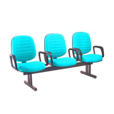 Imagem de Cadeira em Longarina com 03 lugares Linha Blenda Verde - Design Office