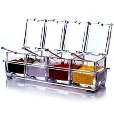Imagem de Porta Condimento Organizador Tempero Acrílico Cozinha - OEM