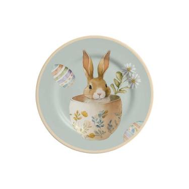 Imagem de Conjunto com 6 Pratos de Sobremesa Easter Colors Ø21cm - Alleanza Cerâ