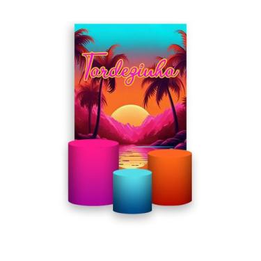 Imagem de Painel De Festa Vertical 1,50 x 2,20 + Trio De Capas Cilindro - Tardez