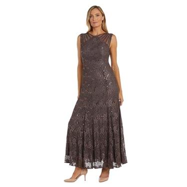 Imagem de R&M Richards Vestido de noite longo feminino plus lace, Fig, 46