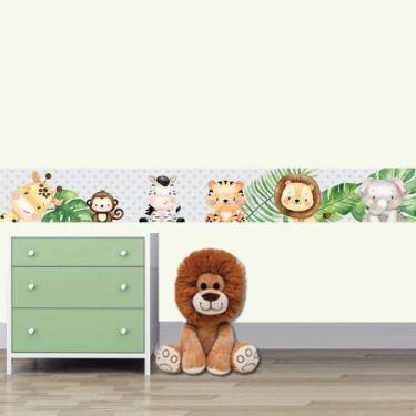Imagem de Faixa Decorativa Infantil P/ Quarto De Menino Safari Papel de Parede -