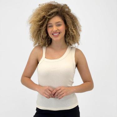 Imagem de Blusa Hering Regata Básica Assimétrica Canelada Feminina-Feminino