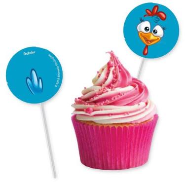 Imagem de Pick p/ Docinhos Festa Galinha Pintadinha - 8 unidades - Festcolor -  