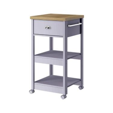 Imagem de Aparador Carrinho Chá Ditália Cinza BA-130 Cozy