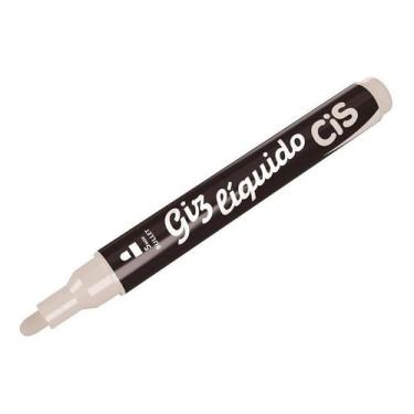 Imagem de Caneta Giz Líquido 5mm CIS p/ Vidros Lousa Quadro Espelhos Carro, BRAN