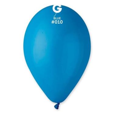 Imagem de Balão de Festa Látex Liso - Blue (Azul) 010 - Gemar - Rizzo