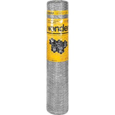 Imagem de Tela metálica hexagonal, malha 1", 22 BWG x 1,2 m, com 50 m, pinteiro,