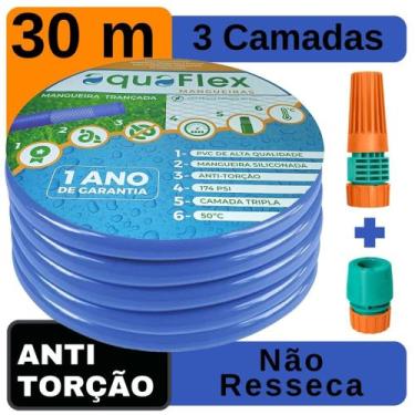 Imagem de Mangueira Jardim Trançada Antitorção 30 Metros AquaFlex