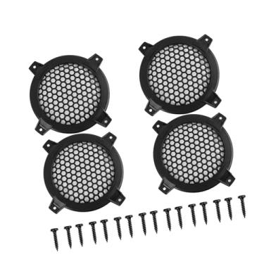 Imagem de VekAuto 4 peças Capa protetora de tela de 10 cm para alto-falante de carro Woofer Subwoofer Grill acessórios automotivos
