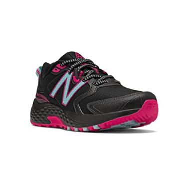 Imagem de New Balance Tênis de corrida feminino 410 V7 Trail, Preto/Azul Frio/Rosa Glo, 35