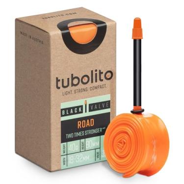 Imagem de Tubolito estrada 700c x tubo de 18-32mm | leve, forte e compacto | compatibilidade de aro e freio a disco | 2x proteção contra furos (700c x 18-32 mm, válvula presta preta de 80 mm)