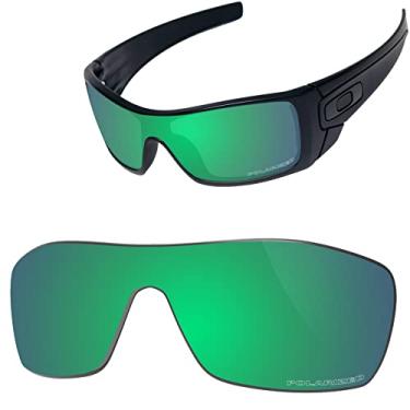 Imagem de Vaep Lentes de reposição de policarbonato para óculos de sol Oakley Batwolf OO9101 - Verde irlandês polarizado