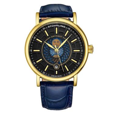 Imagem de Relógio Masculino Stuhrling Dueto 899 Quartzo 42mm, Dourado e Azul
