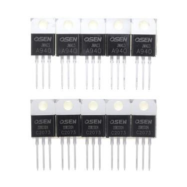 Imagem de 5 pares A940 (2SA940 KSA940) + C2073 (2SC2073 KSC2073) NPN PNP Transistor de potência de silício TO-220 150V 1.5A 25W hFE:70-200