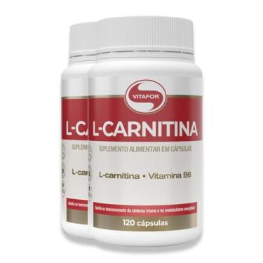 Imagem de Kit 2 L Carnitina B6 Vitafor 120 Cápsulas