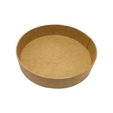 Imagem de Bandeja Redonda Lisa Pp Festa Decoração 20x5 Kit 3 Mdf Madeira - ATACA