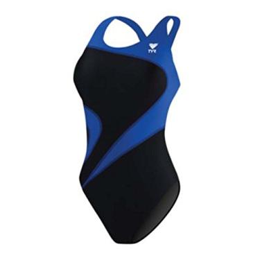 Imagem de Maiô TYR Youth Alliance T-Splice Maxfit, Black/Blue, 22