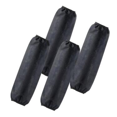 Imagem de Klmnop Capa de choque universal, 4 peças, capas de choque ATV de 350 mm, protetor de suspensão, proteção universal para quadriciclo quadriciclo, motocicleta, snowmobile (preto)