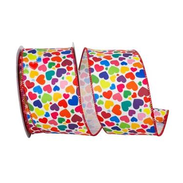 Imagem de Reliant Ribbon Fita de sarja multicolorida de corações