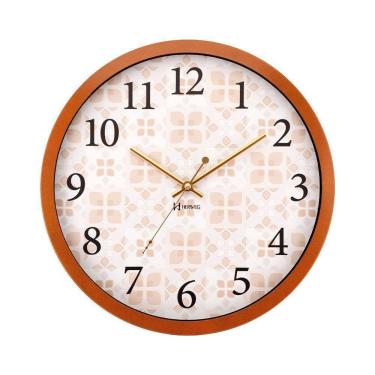 Imagem de Relógio De Parede Em Alumínio Laranja Herweg 6739 único