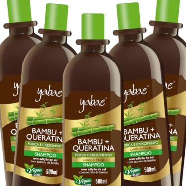 Imagem de Shampoo Bambu e Queratina 500ml – Yabae | KIT 5 Unidades