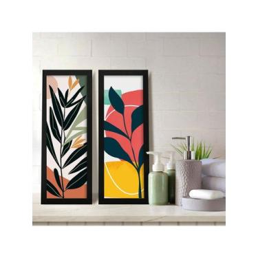 Imagem de Kit 2 Quadros Decorativos Banheiro Lavabo Nature Color - NoBrand, Pret