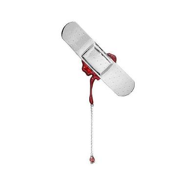 Imagem de SZYDD Broche de borla de band-aid simulação de borlas de metal broche de diamantes cravejados broche feminino hip hop moda de rua broches acessório