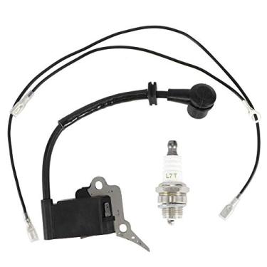 Imagem de Conjunto de Bobina de Ignição por Motosserra Elétrica, Bobina de Ignição de Liga de Alumínio de Borracha Com Cabos de Plugue de Sparking, Ajuste para Timberpro/Lawnflite