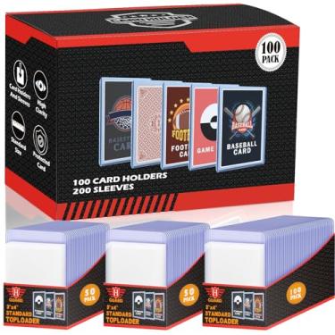 Imagem de 300 peças de capas de cartão TopLoaders para cartas colecionáveis, 7,6 cm x 10,16 cm protetores de cartão de beisebol de plástico rígido adequado para MTG, TCG, cartões Stardard Cards Sports Cards