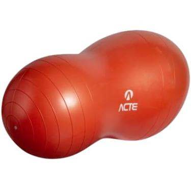 Imagem de Bola de Pilates Acte Peanut, Formato Amendoim, Vermelha, para Exercícios e Fisioterapia