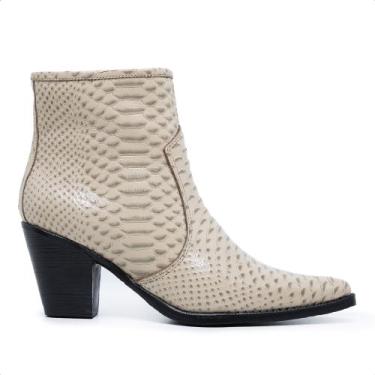 Imagem de Bota Feminina Bico Fino estampa Anaconda - Couro - LOJA RPERONI SHOES,