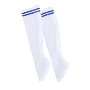 Imagem de YIJU Meias esportivas em miniatura em escala 1:6, acessório de moda casual para cosplay, para bonecos de ação femininos de 12'' , Tripulação Listrada Azul