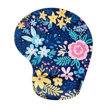 Imagem de Mouse pad com suporte de pulso, mouse pads ergonômicos com descanso de pulso de espuma de memória, fácil de digitar, alívio da dor, almofadas confortáveis de suporte de pulso de computador para