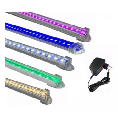 Imagem de 01 Luminária Led Cores Para Aquário Marinho Ou Plantado 20cm a 100cm com Plug COM FONTE(UV,20cm)