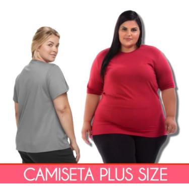 Imagem de Camiseta Para Academia Feminina Plus Size 100% Poliéster Leve - Wild, 