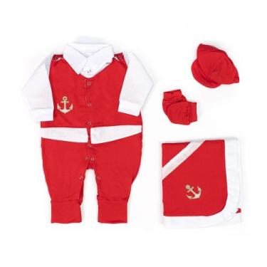 Imagem de Saída Maternidade Casual 5 Peças - Zany Baby, Vermelho, único