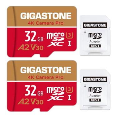Imagem de Gigastone [5 Anos De Recuperação De Dados Grátis] Cartão Micro Sd Gigastone 32 Gb, Pacote Com 2 Unidades, Câmera 4K Pro, Compatível Com Gopro, Wyze, Câmera De Segurança, Drone, Câmera De Painel, Lei