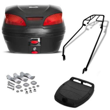 Imagem de Bau 30 Litros Pro Tork Smartbox 3 + Bagageiro Max 125 Cc, PRETO, Único